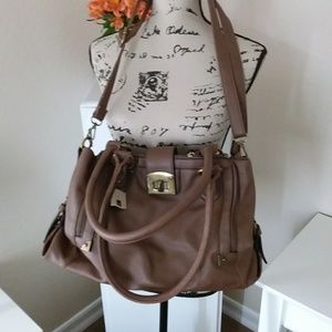 Black rivet leather purse